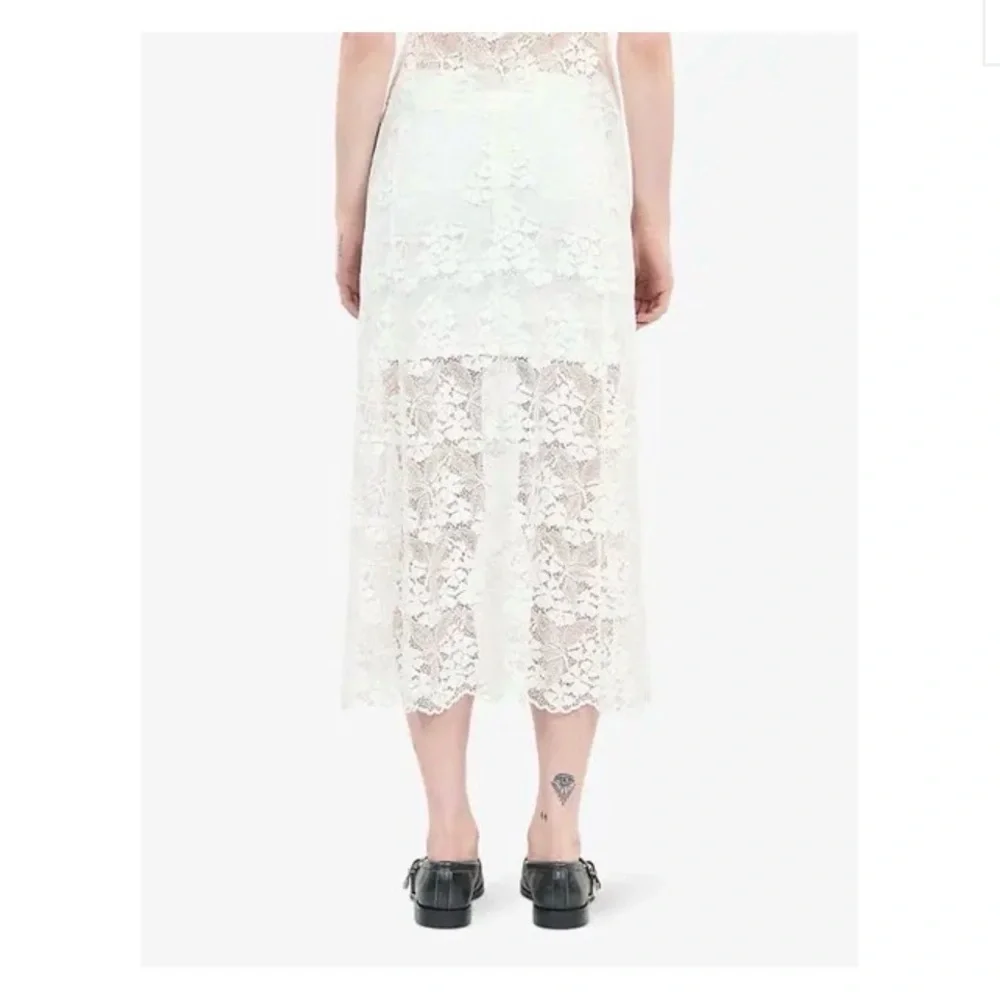 $325 The Kooples ivory cream lace overlay Maxi Skirt NWT vintage inspired size 6 - Picture 5 of 5